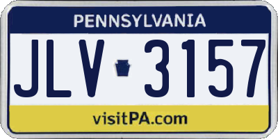 PA license plate JLV3157