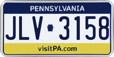 PA license plate JLV3158