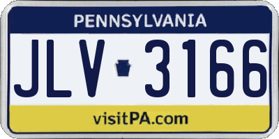 PA license plate JLV3166