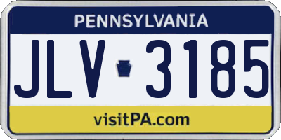 PA license plate JLV3185