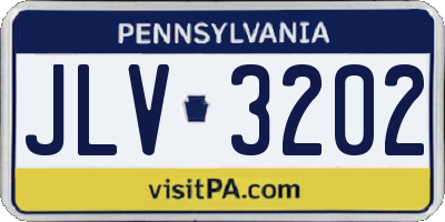 PA license plate JLV3202