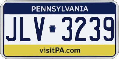 PA license plate JLV3239