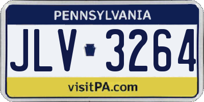 PA license plate JLV3264