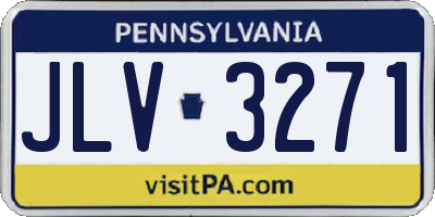 PA license plate JLV3271