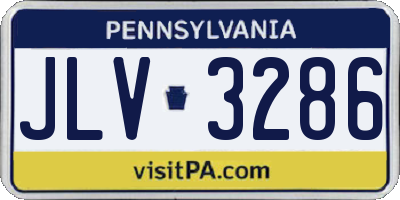 PA license plate JLV3286