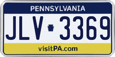 PA license plate JLV3369