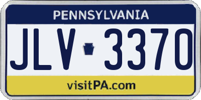 PA license plate JLV3370