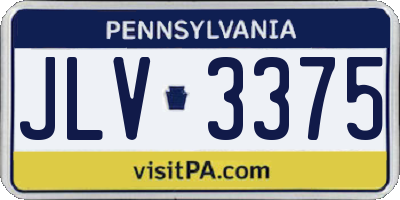 PA license plate JLV3375