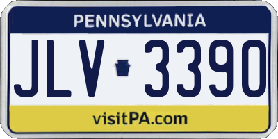 PA license plate JLV3390