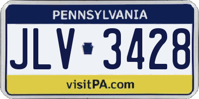 PA license plate JLV3428