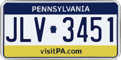 PA license plate JLV3451