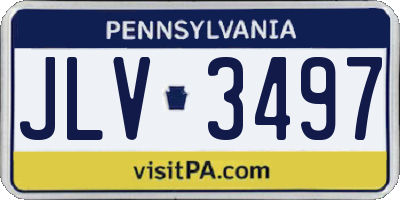 PA license plate JLV3497