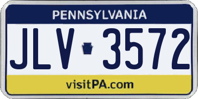PA license plate JLV3572