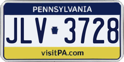 PA license plate JLV3728