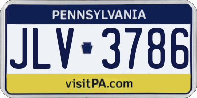 PA license plate JLV3786