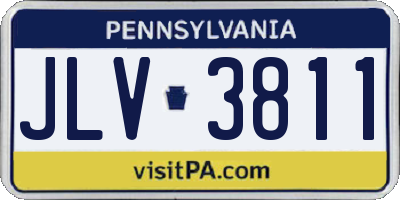 PA license plate JLV3811