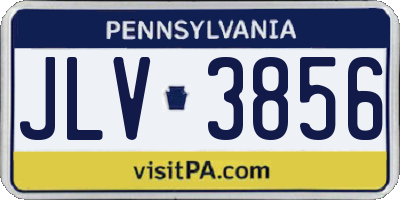 PA license plate JLV3856