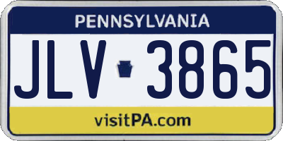 PA license plate JLV3865