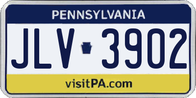 PA license plate JLV3902