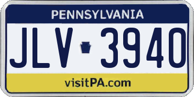 PA license plate JLV3940