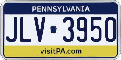 PA license plate JLV3950
