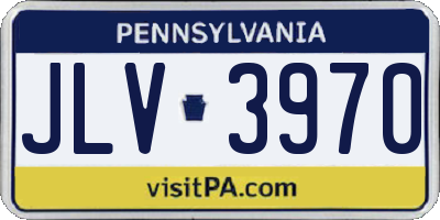 PA license plate JLV3970