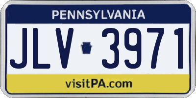 PA license plate JLV3971