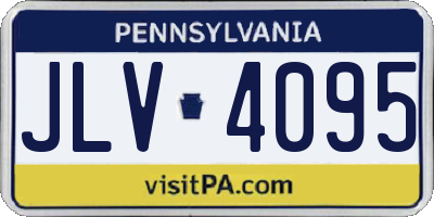 PA license plate JLV4095
