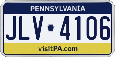 PA license plate JLV4106