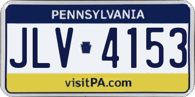 PA license plate JLV4153