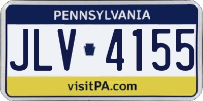 PA license plate JLV4155