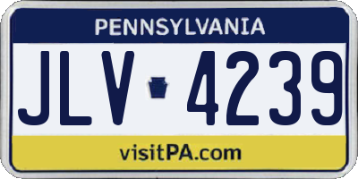 PA license plate JLV4239