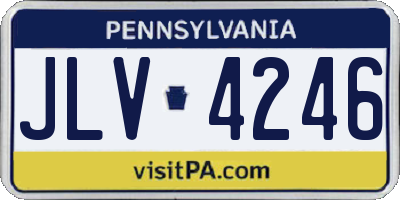 PA license plate JLV4246