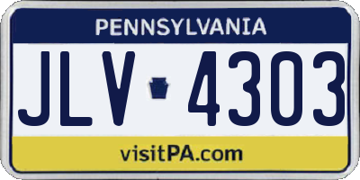 PA license plate JLV4303