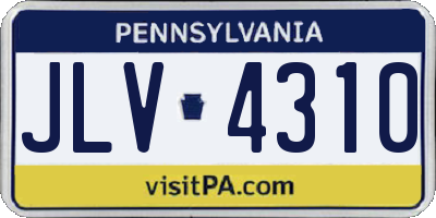 PA license plate JLV4310