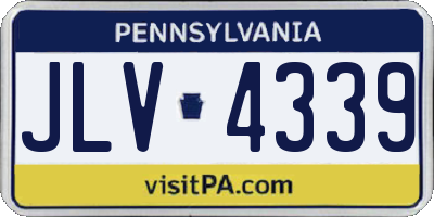 PA license plate JLV4339