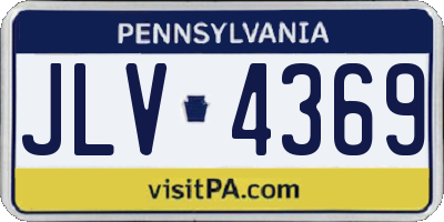 PA license plate JLV4369