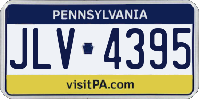 PA license plate JLV4395