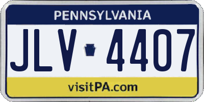 PA license plate JLV4407