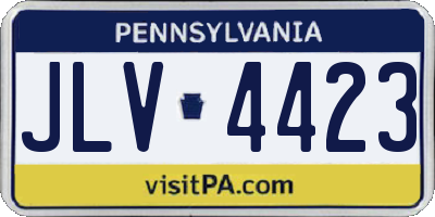 PA license plate JLV4423