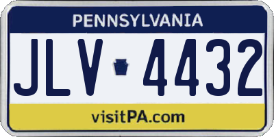 PA license plate JLV4432