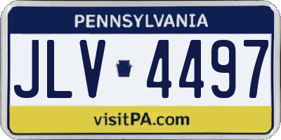 PA license plate JLV4497