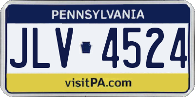 PA license plate JLV4524