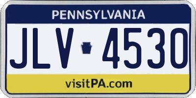 PA license plate JLV4530