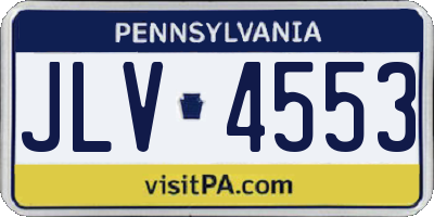 PA license plate JLV4553