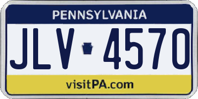 PA license plate JLV4570