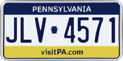 PA license plate JLV4571