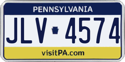 PA license plate JLV4574