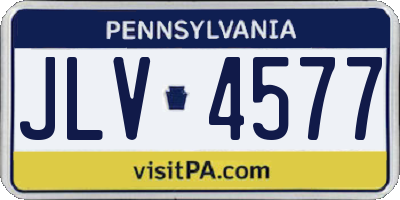 PA license plate JLV4577