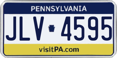 PA license plate JLV4595